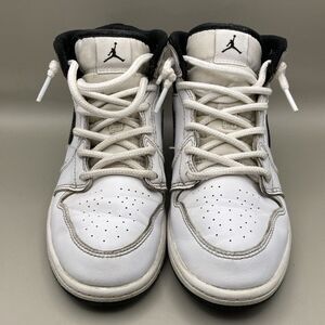 YOUTH GRADE-SCHOOL NIKE Air Jordan 1 Mid (GS) Black/White (DQ8424 132) Size 2 Y